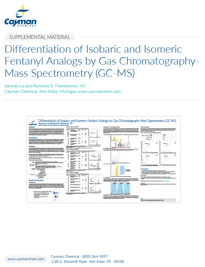 <p>​Supplemental Material: Differentiation of Isobaric and Isomeric Fentanyl Analogs by Gas Chromatography-Mass Spectrometry (GC-MS)<br></p>